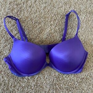 Vintage Victoria's Secret Vibrant Smooth Push Up Purple Bra